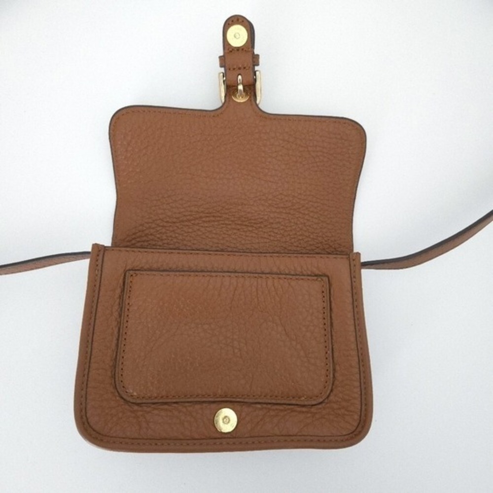 Michael Kors‎ Tan Brown Pebbled Leather Cinder Cooper Flap Crossbody Handbag - Picture 3 of 10